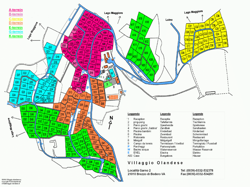 Colorierter Lageplan Villaggio Olandese